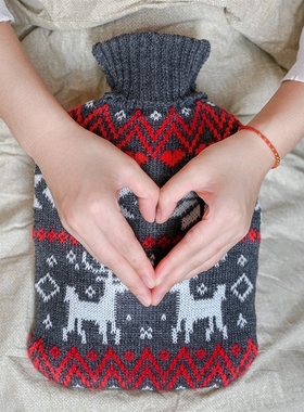 Hot Water Bag Bottle KnitteD ClotH Cover CHristmas DeCoratio