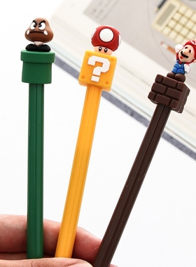 3 pcs/lot Super Mario Gel Pen for writing Cute black ink Si