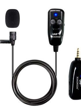XIAOKOA HF Lavalier Lapel Wireless Microphone Recording Vlog