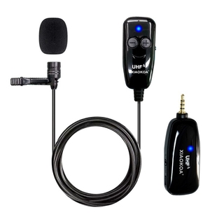 XIAOKOA HF Lavalier Lapel Wireless Microphone Recording Vlog