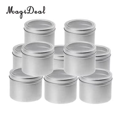 10 Aluminum Tin Jar (100ml) Cosmetic Container Round Tin Can