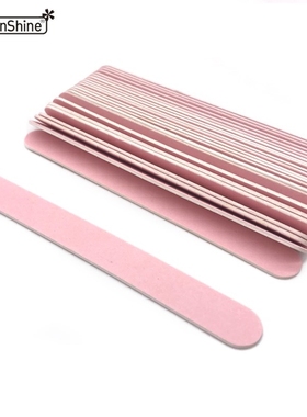 10pcs Wooden Nail Files For Manicure 240/240 Grit Pink Sand