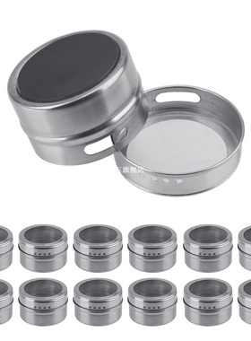Magnetic Spice Jars Set Stainless Steel Seasoning Pepper Spi