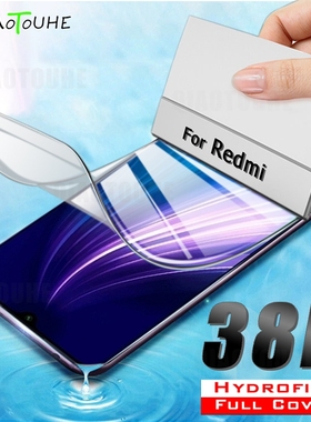 38D Full Cover Hydrogel Film  Xiaomi Redmi Note 8 7 6 5 Pro