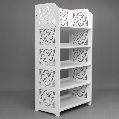 Shoe Racks Storage Organizer Wood-plastic Board Five Tiers C