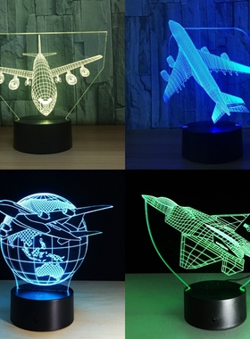 ouch Remote Control Air Plane 3D Light LED able Lamp Optical