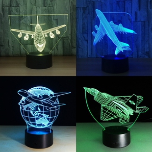 ouch Remote Control Air Plane 3D Light LED able Lamp Optical