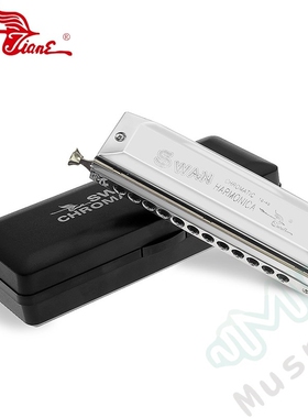 SWAN Harmonica Senior 12 Hole 48 Tones Chromatic Harmonica S