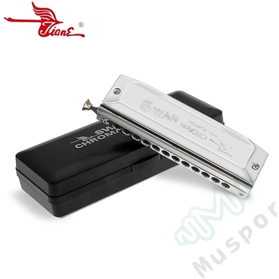 SWAN Harmonica Senior 12 Hole 48 Tones Chromatic Harmonica S