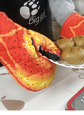 1PC Cute Crab Pliers Gloves Cotton Oven Gloves Foreign