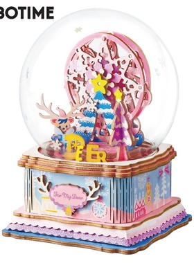 Robotime Stem  3D Wooden Puzzle Music Box for gifts