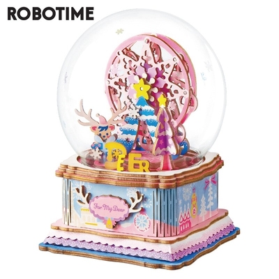 Robotime Stem  3D Wooden Puzzle Music Box for gifts