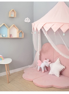 Nordic Kids Play Tent Pink Princess Castle Play House Tipi E