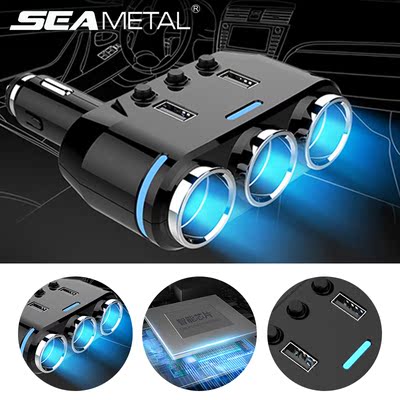 12V  Cigarette Lighter Socket Splitter  SB Charger Voltage D