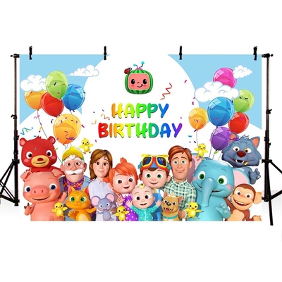 Cocomelon Family Backdrops Kids Happy Birthday Cocomelon Par