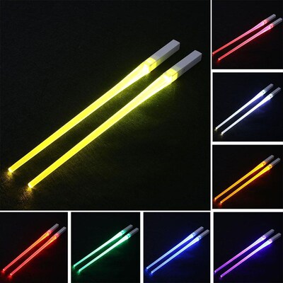 LED Lightsaber Chopsticks Reusable Light p Chopstick Kitchen