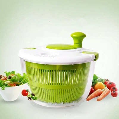 Manual Grips Salad Spinner Lettuce Greens Washer Dryer Drain