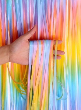 3M Color Macaron Foil Fringe Tinsel Curtain Wedding Birthda