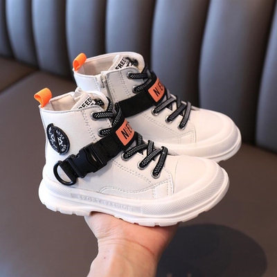 Botas a la moda para ni?os, zapatos de goma, cortas, de cue