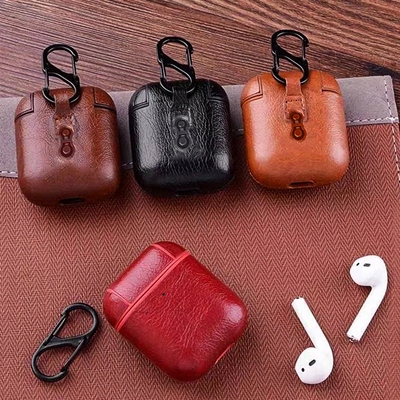 HEVARAL Leather Earphones Case For Airpods 2nd Life Waterpr