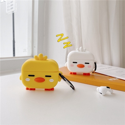 3D Cartoons Standing Chick Headphone Earphone Soft Silicone
