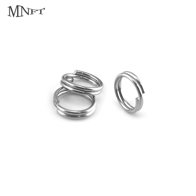 100PCS Silver Stainless Steel Quick change O rig Double Loop