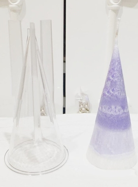 DIY Handmade Candle Mold Cone Clear Plastic Candle Making Mo