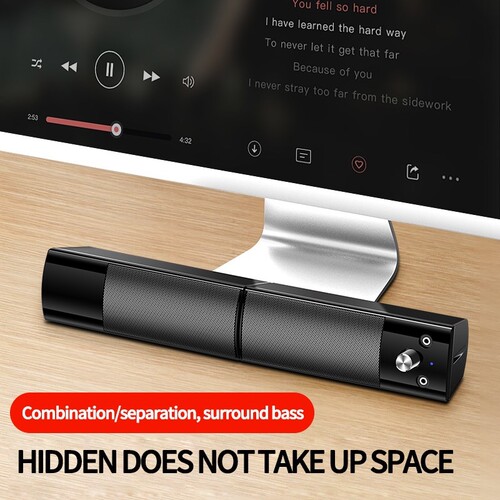 Computer Speakers USB Wired Powerful Bluetooth  Soundbar Ste
