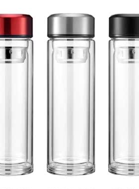 Double glass mens advertising cup mens practical gift cup