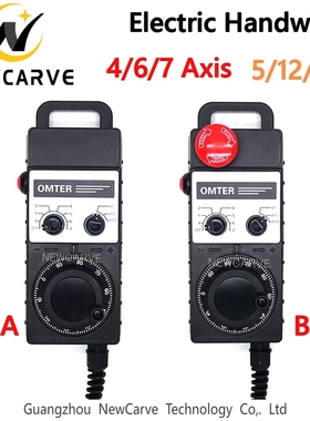 Emergency Stop 4 6 7 Axis MPG Universal Pendant Handwheel 5