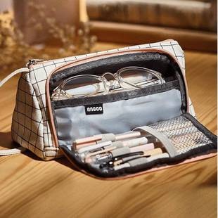 Large capacity pen bag canvas girls cute stationery bag