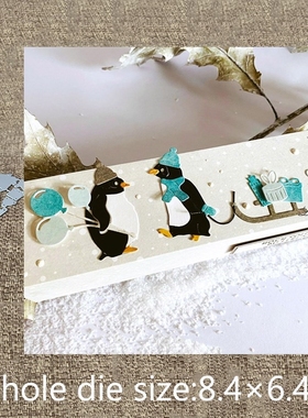 New Design Craft Metal stencil mold Cutting Dies Sled pengu