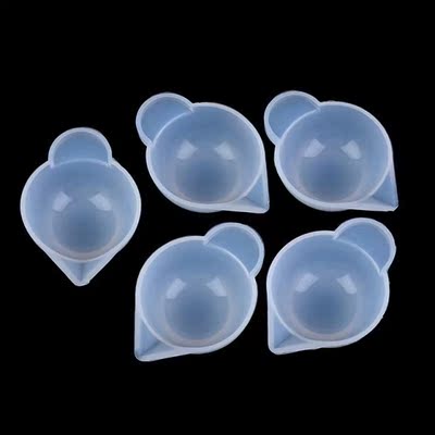 5pcs Silicone Mold Cup Dispenser DIY Epoxy Resin Jewelry Mak