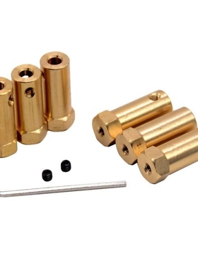 10pc Hexagonal Brass Coupling length 30mm Hex Connector Robo