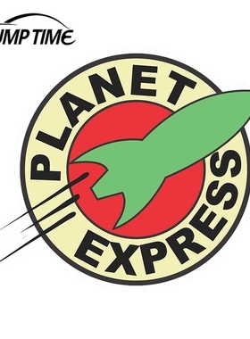 Jump Time 13cm x 13cm  Futurama Planet Express Logo Vinyl er
