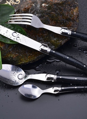 34pcs Laguiole StyleFlatware Set Stainless Steel Dinner k Sa