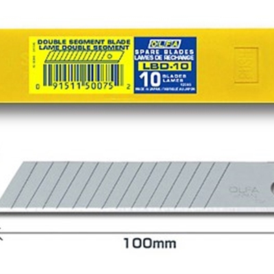 OLFA LBD 10 18mm Double segments heavy duty Snap off Blade