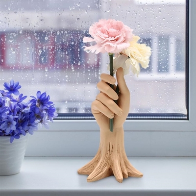 Innovative Human Hand Flower Pot Resin Art Hand Resin