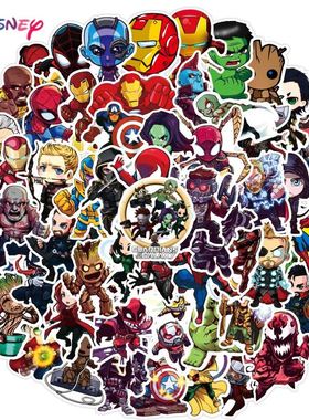 Disney 10/30/50pcs Cartoon Marvel Stickers The Avengers Wat