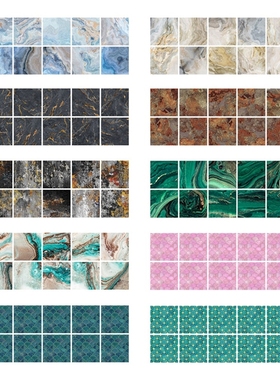 10pcs Retro Floor Tiles Wall Stickers Self adhesive Waterpr
