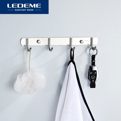 LEDEME Hook Kitchen Wall Cabinet Hook Bathroom Storage 4 Ho
