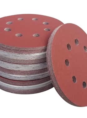 100 PCS 5 Inch 8 Holes Hook and Loop Sanding Disc Sandpaper,