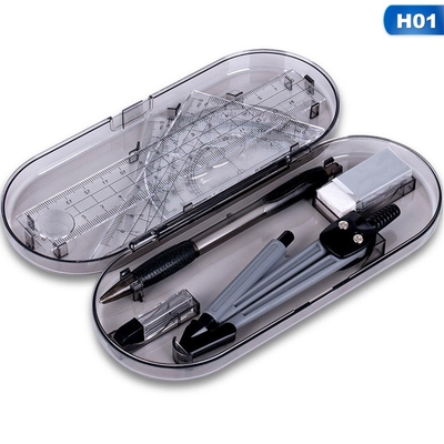 New 8PCS/Set Drawing Compass Ruler Kit Students School Stati