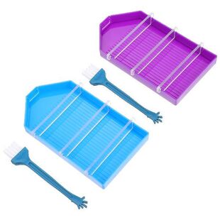2 Sets Trays Slots Plastic Diamond Picture Tray Tray