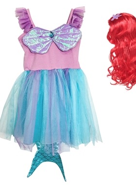 VOGUEON Little Mermaid Girl Dress Cute Design Fish Tail Pri