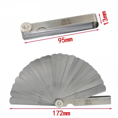 32 Blades Feeler Gauge Metric Gap Filler 0.02-1MM / 0.0008-0