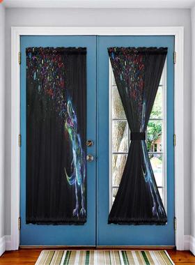 Dinosaur Door Curtain for Bedroom Kitchen Curtains Home