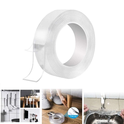 Washable Adhesive Tape Nano Double Sided Transparent Silicon