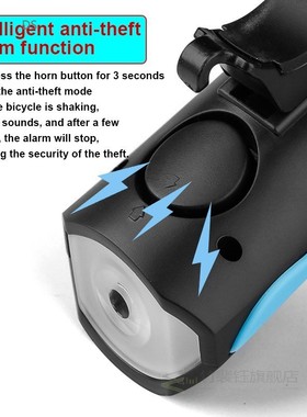 USB Bicycle Light Power Display Cycling Headlight Led Flashl