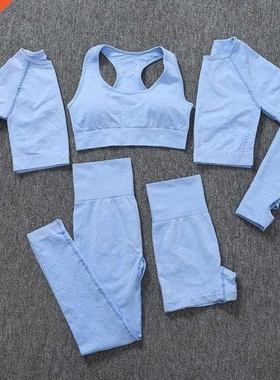 2/3/5PCS Seamless Women Sports Suits Yoga Set Workout Sports